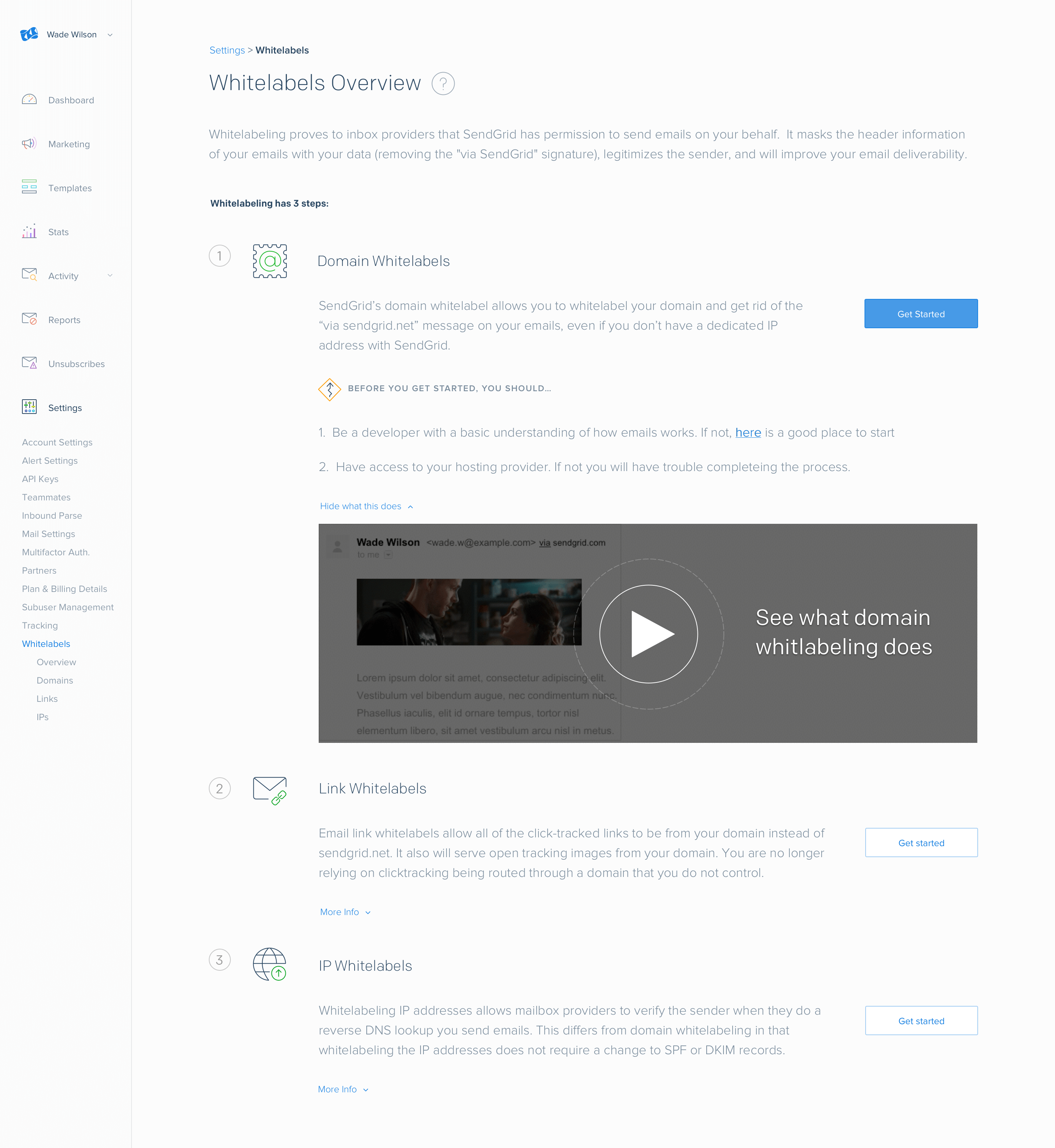 Whitelabel intro page